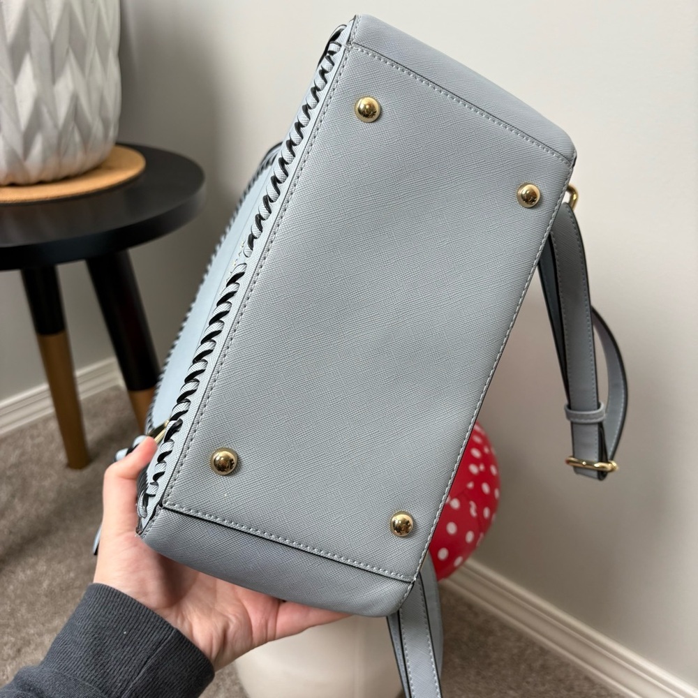 CALPAK Kaya Faux Leather Light Blue Backpack - Picture 13 of 13
